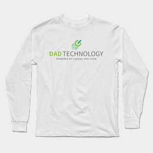 Dad Technology Powered By Coffee And Code Computer Dad Long Sleeve T-Shirt